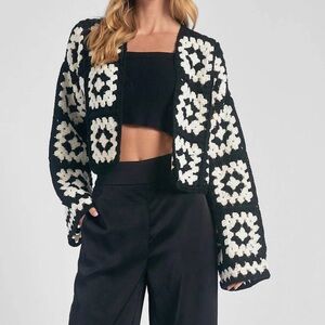 NWT Elan Crochet Cardigan